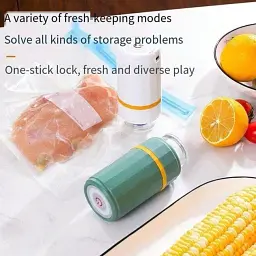 Домашній вакууматор для продуктів Vacuum Sealer бірюзовий - мініатюра 2