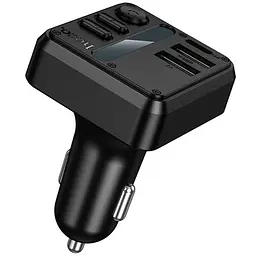АЗП FM модулятор Hoco E89 Libre 45W (1USB-A/1C) Black - мініатюра 5