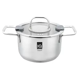 Каструля IQ Be Creative 20 см 3.5 л з кришкою срібляста (IQ-2050-20)