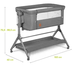 Дитяче ліжечко Lionelo Leonie Plus 3 в 1 Grey Stone, сіре (LO-LEONIE PLUS GREY STONE) - мініатюра 7