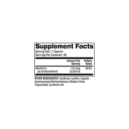 Ліпосомальний вітамін D3 Dr. Mercola Liposomal Vitamin D3 5000 IU 90 капсул - мініатюра 4