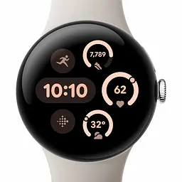 Смарт-годинник Google Pixel Watch 3 45 mm Wi-Fi Polished Silver Aluminum Case/Porcelain Active Band - мініатюра 2