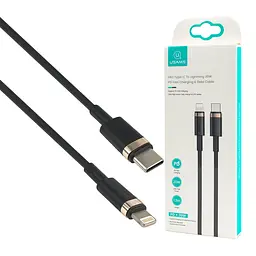 Кабель Usams US-SJ484 U63 C-Lightning 20W PD Fast Charging Data Cable 1.2m Чорний