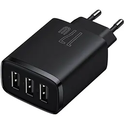 Зарядний пристрій Baseus Compact Charger 3U 17W Black (CCXJ020101) - мініатюра 2