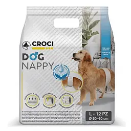 Підгузник-пов'язка для кобелів 50-60 см Croci Dog Nappy L 12 шт/уп
