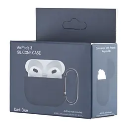 Чохол Silicone Case 1,2mm for AirPods 3 Dark Blue - мініатюра 2