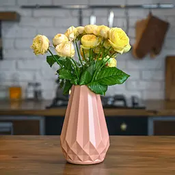 Ваза декоративна МВМ My Home, 20,5 см, розовая (DH-FLOWERS-07 PINK) - мініатюра 5