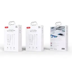 Мережевий зарядний пристрій XO L131 PD30W 1USB-C Fast Charging with Lightning cable Білий - мініатюра 4