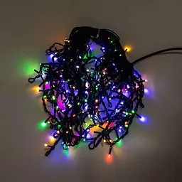Гірлянда GarlandoPro Бахрома вулична 200 LED 12 м чорна, мультиколор (12MBML) - мініатюра 9