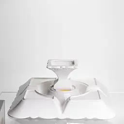 Менажниця порцелянова  Yiwu  White Square 31.5х31.5 см 5 секцій на ніжці  Yiwu 120-YH-HG058 - мініатюра 6