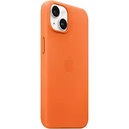Чохол Leather Case with MagSafe для Apple iPhone 14 Orange AAA [76981]
