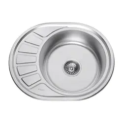 Мийка кухонна Kraft 5745 D Decor овальна 570х450х180 мм 0,8 мм 30412
