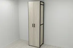 Шафа Гардероб Уні секція 7 серії Конект Ferrum-decor 220x60x50см Чорний метал ДСП Дуб Сонома 16 мм (FRD-104561) - мініатюра 4