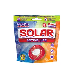 Капсули для прання мембранних тканин Solar Active life 10 шт.