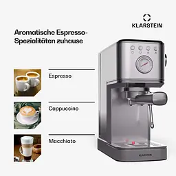 Кавоварка Klarstein SteelPresso Slim 1350 W 20 бар (10046327) - мініатюра 4