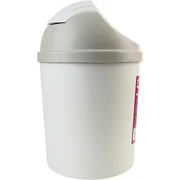 Відро для сміття MBM My Home з кришкою 5 л сіре (BIN-10 5L GRAY) - мініатюра 2