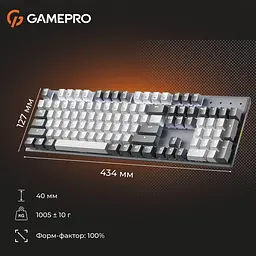 Клавіатура GamePro Genesis Metallic 100% Red switches (MK144G) - мініатюра 7