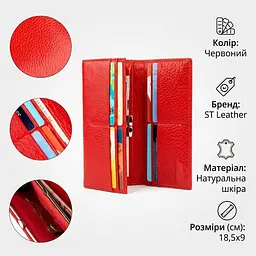 Жіночий місткий гаманець ST Leather 18875 червоний - мініатюра 3