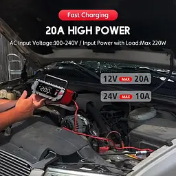 Автоматичний зарядний пристрій HTRC P20 pro Імпульсний, функція ремонту Repair, десульфатор 12V 20A-24V 10A LiFePO4, AGM, GEL, EFB, WET (19527) - мініатюра 6