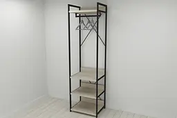 Шафа Гардероб Уні секція 3 серії Конект Ferrum-decor 220x60x50см Чорний метал ДСП Дуб Сонома 32 мм (FRD-104525) - мініатюра 5