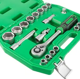 Набір торцевих головок із тріскачкою Intertool ET-6021SP 21шт [98818] - мініатюра 5