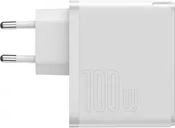 Мережевий зарядний пристрій Baseus GaN2 Fast Charger 1Type-C + Cable Type-C to Type-C 1.5m 100W TZCCGAN-L02 White - мініатюра 2