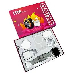 Смарт-годинник Fendior H16+TWS+Powerbank+Charge Silver - мініатюра 3