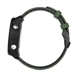 Силіконовий ремінець Rage для Samsung Gear S3 FrontierClassic - темно-зелено-чорний ширина кріплення 22мм Watchbands (W25-1WB91934123) - мініатюра 4