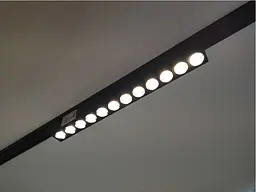 Магнітний ультратонкий трековий лінійний світильник KW-301/18W 2.4G DC48V BK Brille 48-203 - мініатюра 2