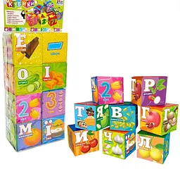 Кубики м'які вононепроникні у ванну 10950 "4FUN Game Club", "Їжа", 6 штук, - мініатюра 3