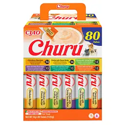 Ласощі для котів Inaba Churu вершковий мус в стіках, з куркою 14 г 80 шт.