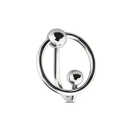Уретральна вставка з кільцем Sinner Gear Unbendable - Sperm Stopper Solid, діаметр кільця 3,2см - мініатюра 4