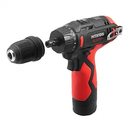 Дриль-шурупокрут INTERTOOL WT0318, акумуляторний Li-Ion, знімний патрон