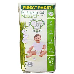 Підгузки Bebem Natural 4 Maxi (7 - 14 кг), 52 шт