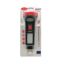 Ручний акумуляторний ліхтар Wimpex WX-2894 із захистом IPX4 1+12LED Зарядка від мережі Чорний / Червоний - мініатюра 7