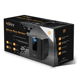 Джерело безперебійного живлення NJOY Horus Plus 800 (PWUP-LI080H1-AZ01B) Lin.int., AVR, 2 x евро, USB, LCD, пластик - мініатюра 6