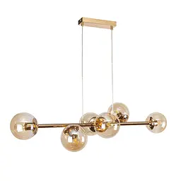 Люстра LED Levistella 752101-6(1010) GD+BR, 6 плафонів, золото/бронза, метал, сучасний стиль для дому