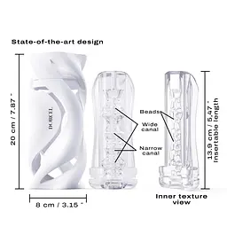 Мастурбатор Dorcel Deep Blow White, подвійне використання - мініатюра 5