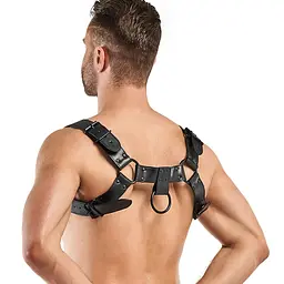 Портупея Bedroom Fantasies Bruno Chest Bulldog Harness - Black - мініатюра 3