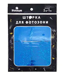 Шторка для фотозони PELICAN "Квадрат голограма" 1х2м синій "Квадрат голограма" #236