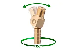 З'єднання пневматичне шарнірне Intertool Storm зовнішнє різьблення 1/4" на шланг 10 мм - мініатюра 4