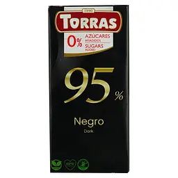 Уцінка. Шоколад чорний Torras 95% без цукру 75 г