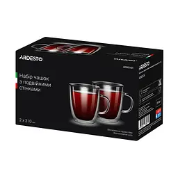 Набір чашок Ardesto 310 мл H 10,2 см 2 шт (AR2631GH) - мініатюра 2