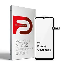Захисне скло на ZTE Blade A72 4G/V40 Vita з олеофобним покриттям, Pro, повне проклеювання, антистатичний і пиловідштовхуючий шар, 9H, самоклеючеся, 2.5D, на весь екран, антистатичний клей, ArmorStandart (ARM63120)
