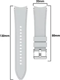 Ремінець силіконовий для смарт-годинника BeWatch Four Samsung Galaxy Watch 4/5/Pro Сірий (0133310) - мініатюра 3