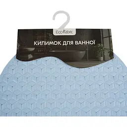 Килимок для ванної Eco Fabric Ромби 69х37 см блакитний (6937-003) - мініатюра 5