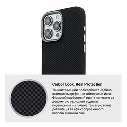 Чохол до мобільного телефона Armorstandart LikeCarbon2 MagCase Apple iPhone 16 Pro Max Kevlar Black (ARM88382) - мініатюра 7
