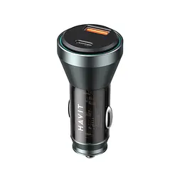Автомобільний зарядний пристрій HAVIT HV-CC2017 48W USB-A+USB-C HAVIT (28470-000) - мініатюра 4