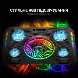 Охолоджувальна підставка для ноутбука GamePro Black (CP740) - мініатюра 8