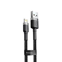 Кабель Baseus Cafule Lightning 2.4A (1m) gray/black (CALKLF-BG1)